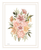 Peachy Petals White Framed Print Wall Art