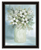 White Blooms Black Framed Print Wall Art