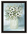 White Blooms Black Framed Print Wall Art
