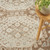 5' x 7' Brown Geometric Distressed Area Rug