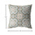 16” Blue Orange Mandala Zippered Suede Throw Pillow