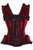 Top Drawer Dark Red Velvet & Lace Steel Boned Corset with Cap Sleeves