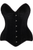 Top Drawer Black Velvet Steel Boned Overbust Corset