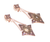 Smoky Topaz Drop Dangle Earrings, 925 Sterling Silver, Rose Gold Embraced