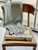 Seaglass Green and White Dreamy Soft Herringbone Throw Blanket