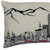 Homeroots Home Decor Denver Daylight Skyline Lumbar Decorative Pillow, White, 35 Inches
