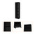 70" Black Wood Five Tier Bookcase