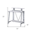 32" Antiqued White Writing Desk