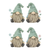 Set of Four Brown And Green Polyresin Gnomes