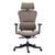Set of Two Brown and Black Adjustable Height Swivel Rolling Office Chair