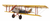 8" Yellow Red And Gray Metal Hand Painted AirPlane