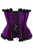 Top Drawer Purple Velvet Steel Boned Burlesque Corset
