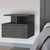 12" Gray One Drawer Faux Wood Floating Nightstand
