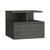 12" Gray One Drawer Faux Wood Floating Nightstand