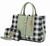 Yuliana Checkered Satchel Bag with Wallet