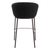 30" Black And Bronze Shearling And Steel Bar Height Bar Chair