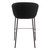 30" Black And Bronze Shearling And Steel Bar Height Bar Chair