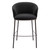 30" Black And Bronze Shearling And Steel Bar Height Bar Chair
