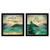 Set Of Two The Lake is Calling Black Framed Print Wall Art