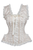 Top Drawer Ivory Brocade & Lace Steel Boned Corset with Cap Sleeves