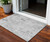 3' X 5' Gray Charcoal And Silver Floral Washable Indoor Outdoor Area Rug