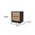19" Black and Natural Two Drawer Faux Wood Nightstand