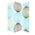72" Blue Canvas Folding Three Panel Screen Room Divider