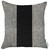 Homeroots Home Decor Gray And Black Centered Strap Throw Pillow, 18x18x1 Inch