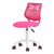 Pink and White Adjustable Height Swivel Rolling Office Chair