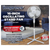 Impress Easy-Assemble 3-Speed 16-Inch Stand Oscillating Pedestal Floor Fan White