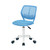 Blue and White Adjustable Height Swivel Rolling Office Chair