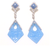 Blue Jade & Sodalite Dangle Earrings, 925 Sterling Silver