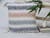 22" X 22" Blue And Peach Southwestern Stripe Handmade Throw Pillow With Tassels