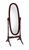 59" Brown Cherry Oval Framed Cheval Standing Mirror