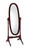 59" Brown Cherry Oval Framed Cheval Standing Mirror