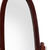 59" Brown Cherry Oval Framed Cheval Standing Mirror