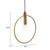 Gold Ring Metal Dimmable Chandelier