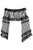 Black/White Striped Smocked Flare Sleeve Peasant Top
