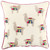 Homeroots Home Decor Ivory Fiesta Fun Embroidered Llamas Throw Pillow, Ivory, 18 x 18 Inches