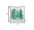 Homeroots Home Decor Snowy Christmas Trees Printed Throw Pillow