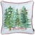 Homeroots Home Decor Snowy Christmas Trees Printed Throw Pillow