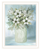 White Blooms White Framed Print Wall Art