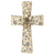 Metal Wall Cross With Wood Flower