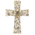 Metal Wall Cross With Wood Flower