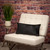 Homeroots Home Decor Reversible Black and White Lumbar Velvet Throw Pillow