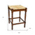 24" Natural And Chestnut Solid Wood Backless Counter Height Bar Chair