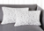 Set of Two 12" X 20" White and Gray Faux Fur Lumbar Throw Pillows