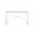 47" White and Silver Writing Desk