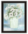 White Blooms Black Double Groove Framed Print Wall Art