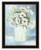White Blooms Black Double Groove Framed Print Wall Art